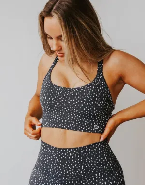Astoria Sports Bra (Black Speckle)